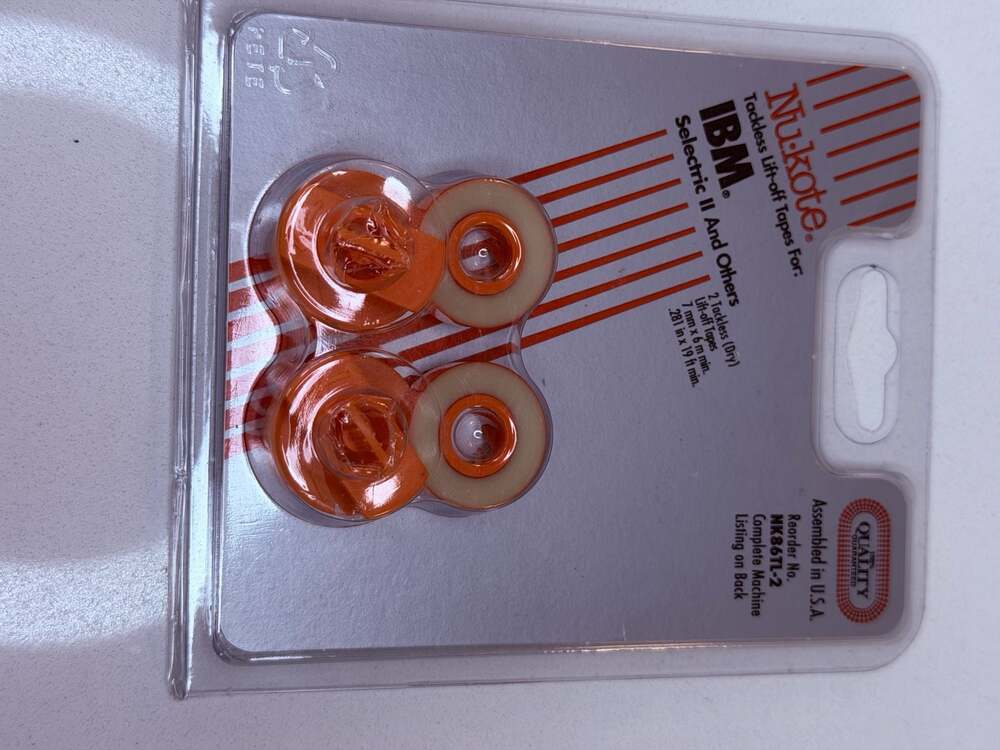 Nu-kote Tackless Lift-off Tapes Reorder No. NK86TL-2 for IBM Selectric II